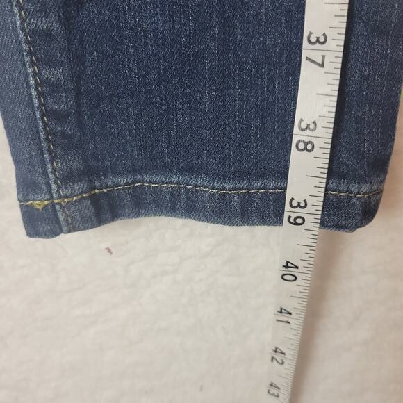 Michael Kors Womens Cropped Izzy‎ Skinny Denim Jeans Sz 8 Blue Dark Wash Stretch - Picture 7 of 12